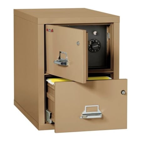 Fire King Fireking Fireproof 2 Drawer Vertical Safe-In-File Legal 20-13/16"Wx31-9/16"Dx27-3/4"H Sand 2-2131-CSASF